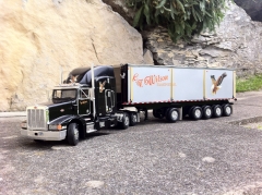 Peterbilt 377 with matching gravel trailer